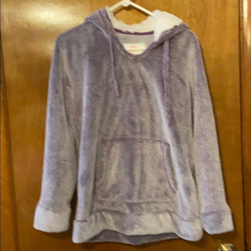 Soft purple pullover hoodie